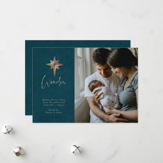 Ster van de kerstfoto van Wonder Feestdagenkaart