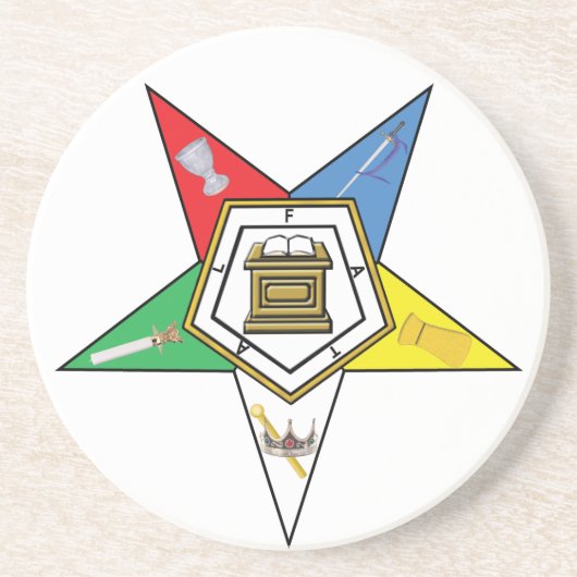 Ster van de OES Zandsteen Onderzetter (Voorkant)