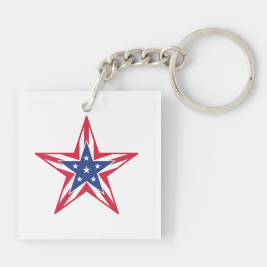 Ster van de vrijheid sleutelhanger (Achterkant)