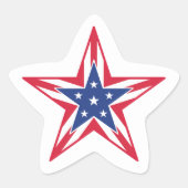 Ster van de vrijheid sticker (Voorkant)