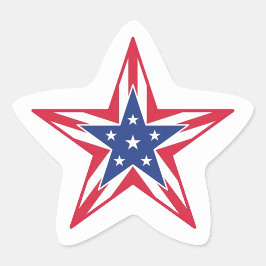 Ster van de vrijheid sticker (Voorkant)