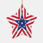 Ster van de vrijheid (Stripe) Keramisch Ornament (Rechts)