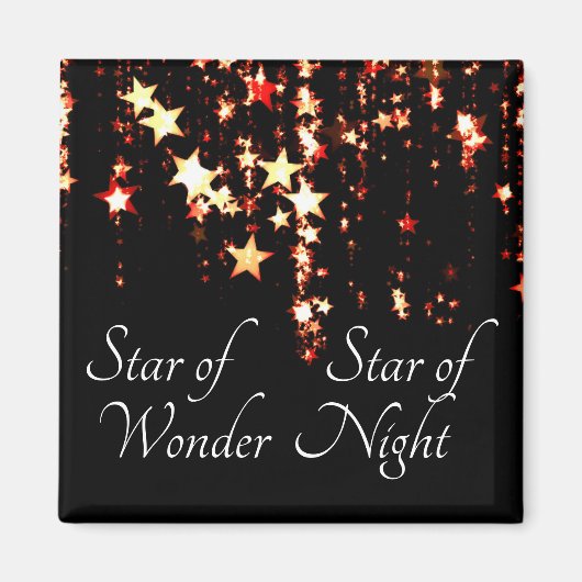 Ster van de Wonder Ster Night We Three Kings Carol Magneet (Voorkant)
