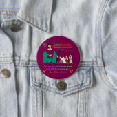 Ster van Eeuwige Hoop wijnkleurig Ronde Button 7,6 Cm (In situ)