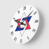 Ster van het David-symbool gestileerde Frankrijk d Ronde Klok (Hoek)