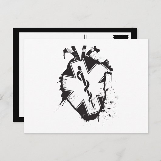 ster van het leven anatomisch hart briefkaart (Voorkant / Achterkant)