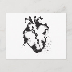 ster van het leven anatomisch hart briefkaart
