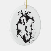 ster van het leven anatomisch hart keramisch ornament (Rechts)