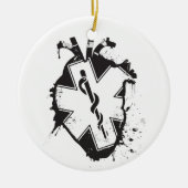 ster van het leven anatomisch hart keramisch ornament (Voorkant)