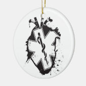 ster van het leven anatomisch hart keramisch ornament (Links)