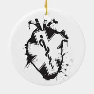 ster van het leven anatomisch hart keramisch ornament