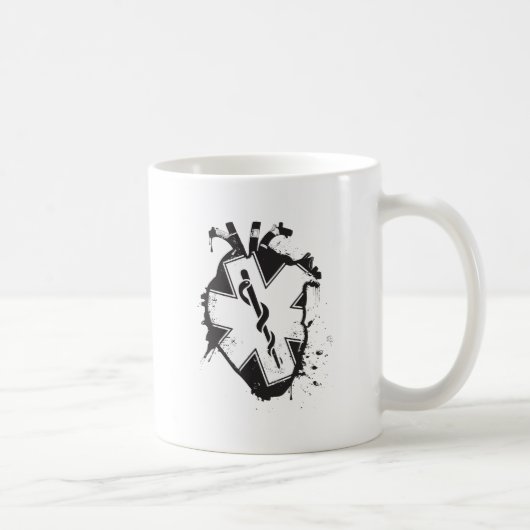 ster van het leven anatomisch hart koffiemok (Rechts)
