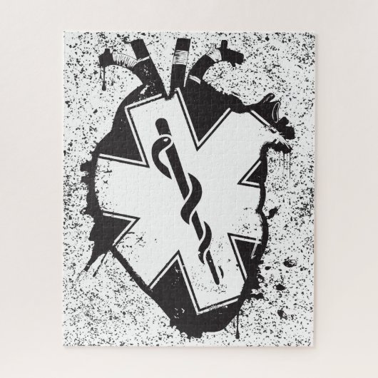 ster van het leven anatomisch hart legpuzzel (Verticaal)