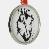 ster van het leven anatomisch hart metalen ornament (Rechts)