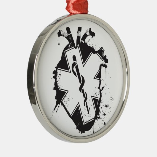 ster van het leven anatomisch hart metalen ornament (Rechts)