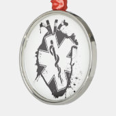 ster van het leven anatomisch hart metalen ornament (Links)