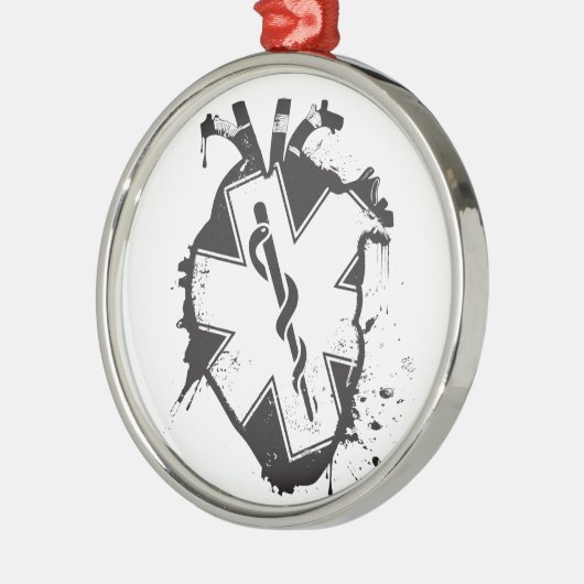 ster van het leven anatomisch hart metalen ornament (Links)