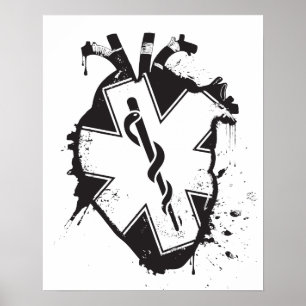 ster van het leven anatomisch hart poster