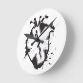 ster van het leven anatomisch hart ronde klok (Hoek)