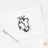 ster van het leven anatomisch hart ronde sticker (Envelop)