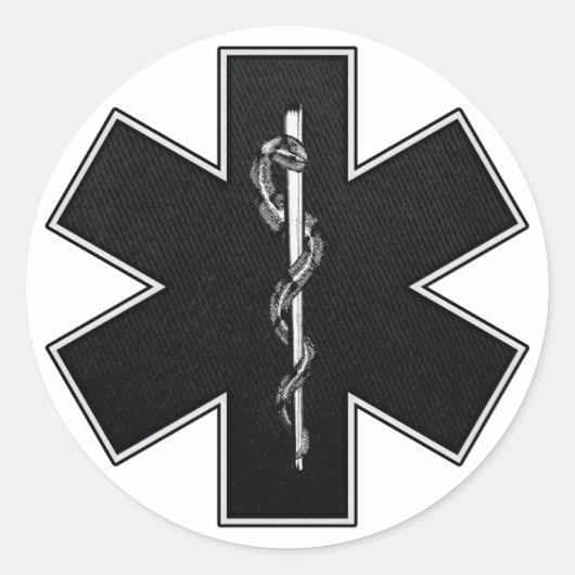 Ster van het Leven (BW) Ronde Sticker (Voorkant)