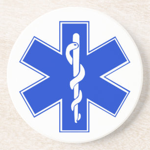 Ster van het Leven / EMT-symbool Zandsteen Onderzetter