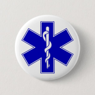 Ster van het symbool ronde button 5,7 cm