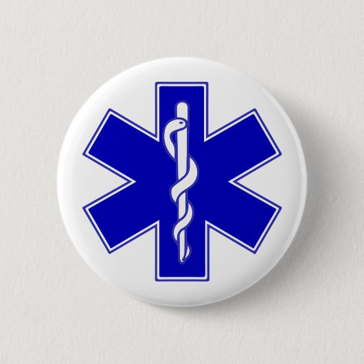 Ster van het symbool ronde button 5,7 cm (Voorkant)