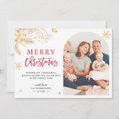 Ster van Kerstmis Modern Arch Foto Feestdagenkaart (Voorkant)