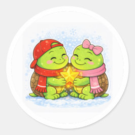 Ster van Kerstmis Ronde Sticker
