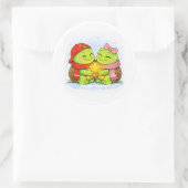 Ster van Kerstmis Ronde Sticker (Tas)