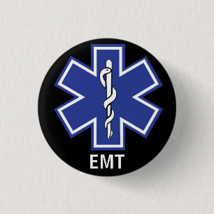 Ster van Leven EMS Emergency Medische Technicus Ronde Button 3,2 Cm