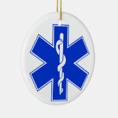 Ster van leven / EMT-symbool Keramisch Ornament (Rechts)