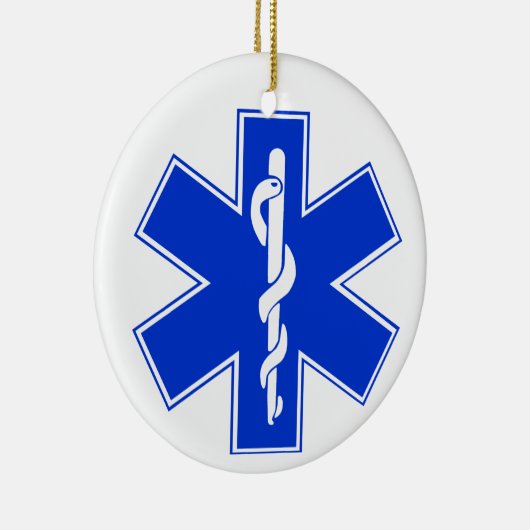 Ster van leven / EMT-symbool Keramisch Ornament (Rechts)