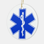 Ster van leven / EMT-symbool Keramisch Ornament (Links)