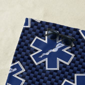 Ster van leven Paramedische EMS op blauw koolstofd Strandlaken (In situ)