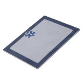 Ster van leven Paramedische EMS op blauwe koolstof Notitieblok (Schuin)