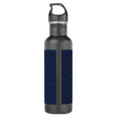 Ster van leven Paramedische EMS op blauwe koolstof Waterfles (Achterkant)