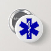 Ster van leven ronde button 5,7 cm (Voorkant /achterkant)