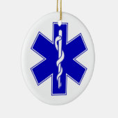 Ster van Leven symbool - gepersonaliseerde tekst Keramisch Ornament (Rechts)