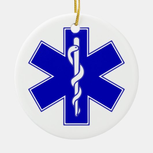 Ster van Leven symbool - gepersonaliseerde tekst Keramisch Ornament (Voorkant)