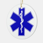 Ster van Leven symbool - gepersonaliseerde tekst Keramisch Ornament (Links)