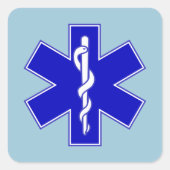 Ster van leven vierkante sticker (Voorkant)