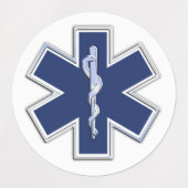 Ster van levensstijl Paramedische koolstofvezel Labels (Design 2)