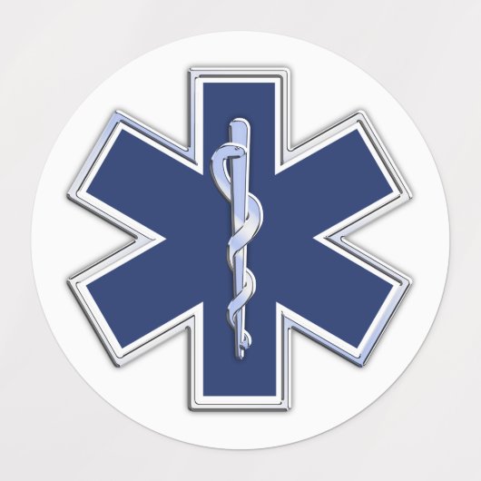 Ster van levensstijl Paramedische koolstofvezel Labels (Design 2)