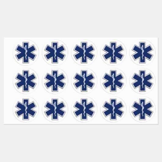 Ster van levensstijl Paramedische koolstofvezel Labels (Vel)