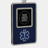 Ster van levensstijl Paramedische koolstofvezel Verzilverd Omlijst Ornament (Rechts)