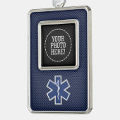 Ster van levensstijl Paramedische koolstofvezel Verzilverd Omlijst Ornament (Links)