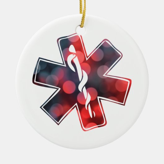 ster van life bokeh keramisch ornament (Voorkant)