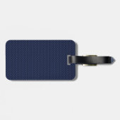 Ster van Life Paramedic op Navy Blue Carbon Fiber Bagagelabel (Achterkant horizontaal)
